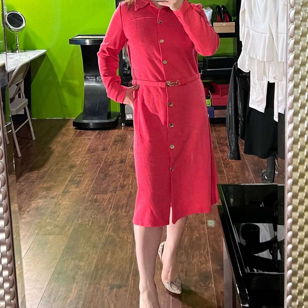 Kenny Classics coral button dress
